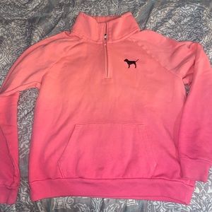 Pink Victoria secret ombré quarter zip
